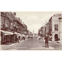 Traffic Policeman at High Street Newport Isle Of Wight RPC Old Postcard