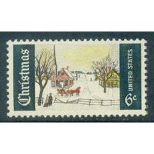1384 6c Winter Scene Fine MNH Plt/10 Bot L01075 (5)
