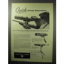 1955 Bausch & Lomb BALscope Spotting Scope Ad