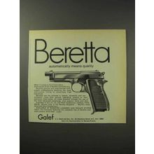 1969 Beretta Brigadier Pistol Ad - Means Quality