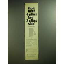 1974 Rhode Island Development Council Ad - 4 gallons long 3 gallons Wide