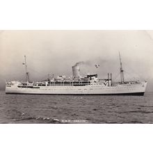 P&O Canton Ship Real Photo Old Postcard