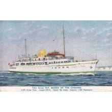 MV Queen Of The Channel Dunkirk Replaced Ship Ferry Old Postcard