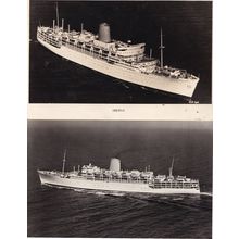 P&O Lines Iberia 2x Real Photo Ship Postcard s