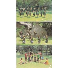 Hill Tribes Bamboo Dancing Dance North Thailand 3x Postcard s