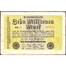 1923 Germany Banknote 10,000,000 Mark 5th Issue