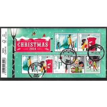 2014 Christmas Mini Sheet with Barcode Fine Used HRD2-B