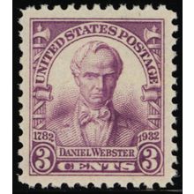 725, Mint Superb NH 3¢ Webster .. Stuart Katz