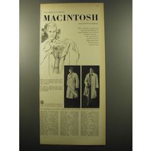 1959 Macintosh Trencher and Weathercoat Coats Ad - The original and authentic