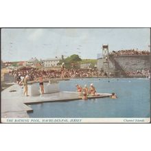 The Bathing Pool, Havre-des-Pas, Jersey, 1951 - Salmon Postcard