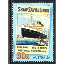 AUSTRALIA 2004: BON VOYAGE - 50c SHAW SAVILLE USED (G6)