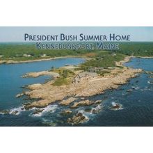 President Bush Summer Home Kennebunkport Maine Rare American Mint Postcard
