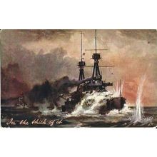 Naval IN THE THICK OF IT Tuck Oilette Postcard (8739)