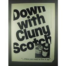 1967 Cluny Scotch Ad - Down With Cluny Scotch