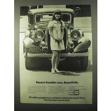1971 Champion Spark Plugs Ad - Karen's Franklin Runs