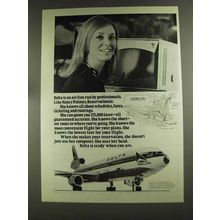 1972 Delta Airlines Ad - Nancy Palmer, Reservationist