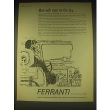 1962 Ferranti Ltd Ad - Man with eyes on the sky