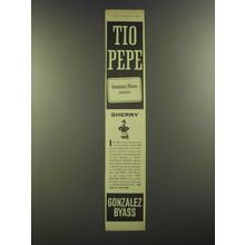 1964 Gonzalez Byass Tio Pepe Sherry Advertisement