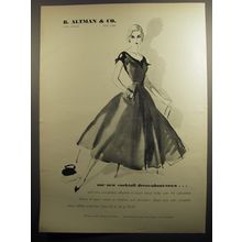 1951 B. Altman & Co. Dress Ad - Our new cocktail dress-about-town