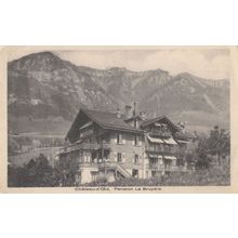 Chateau d Oex Pension Hotel La Bruyere Switzerland Old Postcard