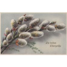 German Thistles Die Befen Oftergrube Greetings Old Postcard