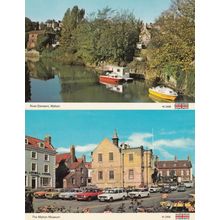 Malton Museum Boats Sailing 2x 1970s Postcard s
