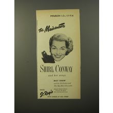 1954 Hotel St. REgis Ad - The Maisonette Shirl Conway and her songs
