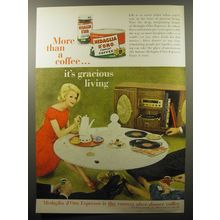 1960 Medaglia D'Oro Coffee Ad - More than a coffee.. It's gracious living