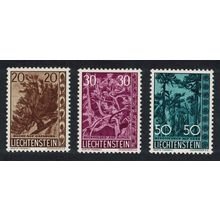 Liechtenstein Beech Juniper Pines Trees and Bushes 3v 1960 MNH SG#401-403