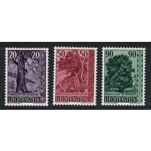 Liechtenstein Larch Elder Linden Trees and Bushes 3v 1959 MNH SG#375-377
