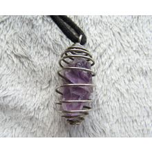 Amethyst Chip Pendant Necklace - 26"