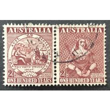 AUSTRALIA 1950 SG 0239/40 USED PAIR #1