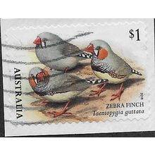 AUS 2018 $1.00 (S/A) 'BIRDS -FINCHES -ZEBRA' ON PAPER FINE USED (EBID25-884)