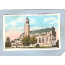 Rhode Island Pawtucket Postcard St Jean De Baptiste R C Church~1111