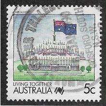 AUS 1988 5c 'LIVING TOGETHER - PARLIAMENT' FINE USED (EBID67-139)