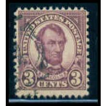 Used 635 3c Abraham Lincoln Barely Clears M09931