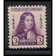 724 3c William Penn Fine Plus MNH O3566