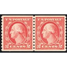 492, Mint NH XF/Superb 2¢ Coil Pair - PSE Graded 95 * Stuart Katz