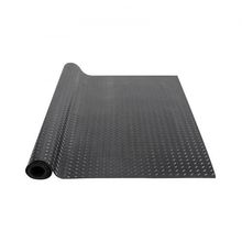 Diamond-Plate Rubber Flooring Roll, 3 mm x 4 ft x 15 ft Garage Floor Mat, SB...