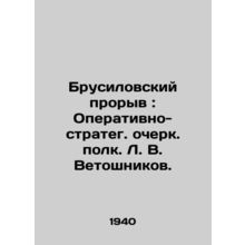 The Brusilovsky Breakthrough: Operational and Strategy. essay by the regiment L