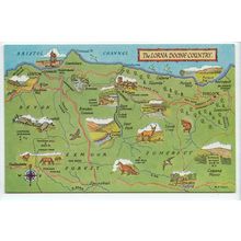 The Lorna Doone Country Map Postcard 0222