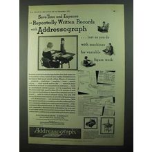 1931 Addressograph Company Ad - Save Time and Expense