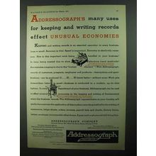 1931 Addressograph Company Ad - Unusual Economies