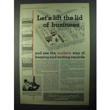 1931 Addressograph Company Ad - Lift Lid of Business