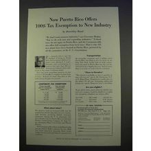 1955 Puerto Rico Economic Develoment Administration Ad