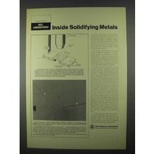 1967 Bell Telephone Ad - Inside Solidifying Metals