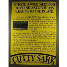 1978 Cutty Sark Scotch Ad - Took Wine Merchant to Blend