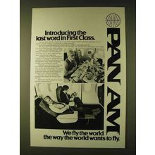1979 Pan Am Airlines Ad - Last Word in First Class