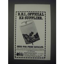 1979 REI Recreational Equipment Inc. Ad - Official K2 Supplier