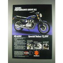 1982 Suzuki GS-650E Motorcycle Ad - Performance